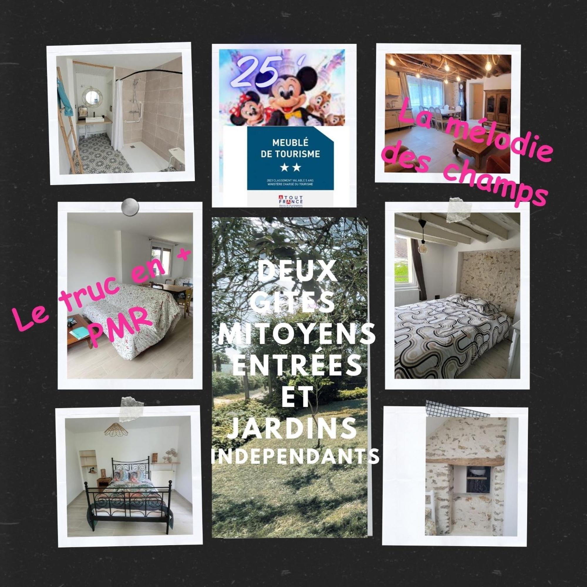 Le Truc En Plus, Accessibles Pmr, Appartement 45 M2 Mitoyen Dans Une Maison Avec Un Autre Appartement Guérard エクステリア 写真